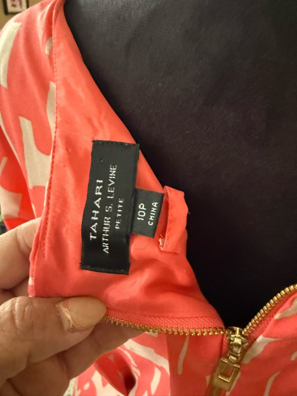 Coral Abstract Print Tie-Waist Midi Dress - Picture 6 of 14